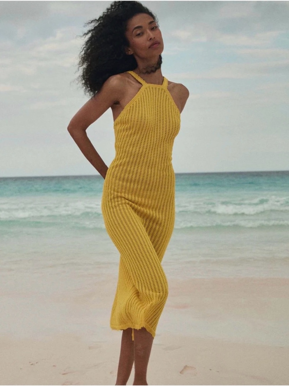 Doen Yellow Lyrianna Dress, Size Small